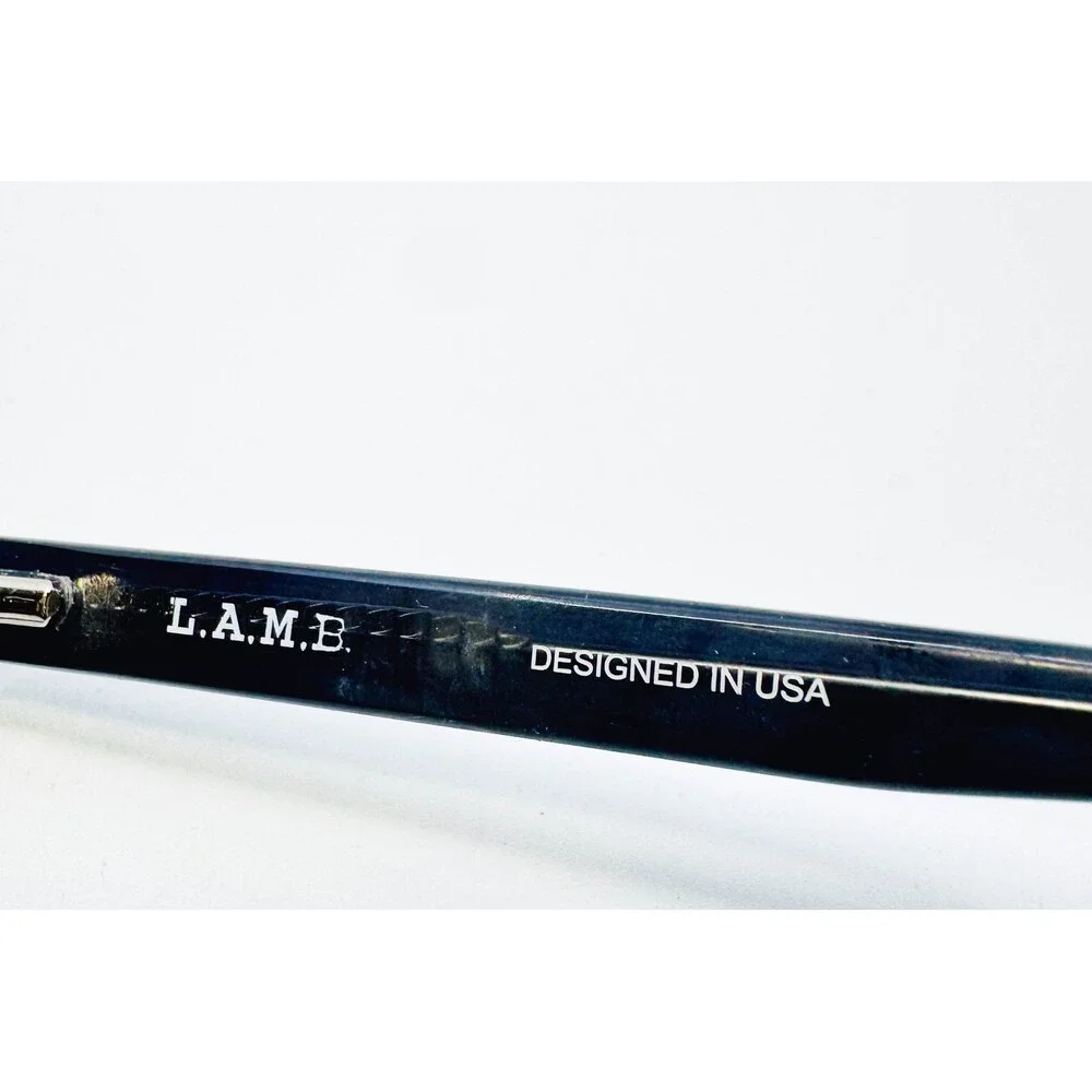 L.A.M.B. Eyeglasses Womens Blue Marble Cat Eye LA075 53-17-140